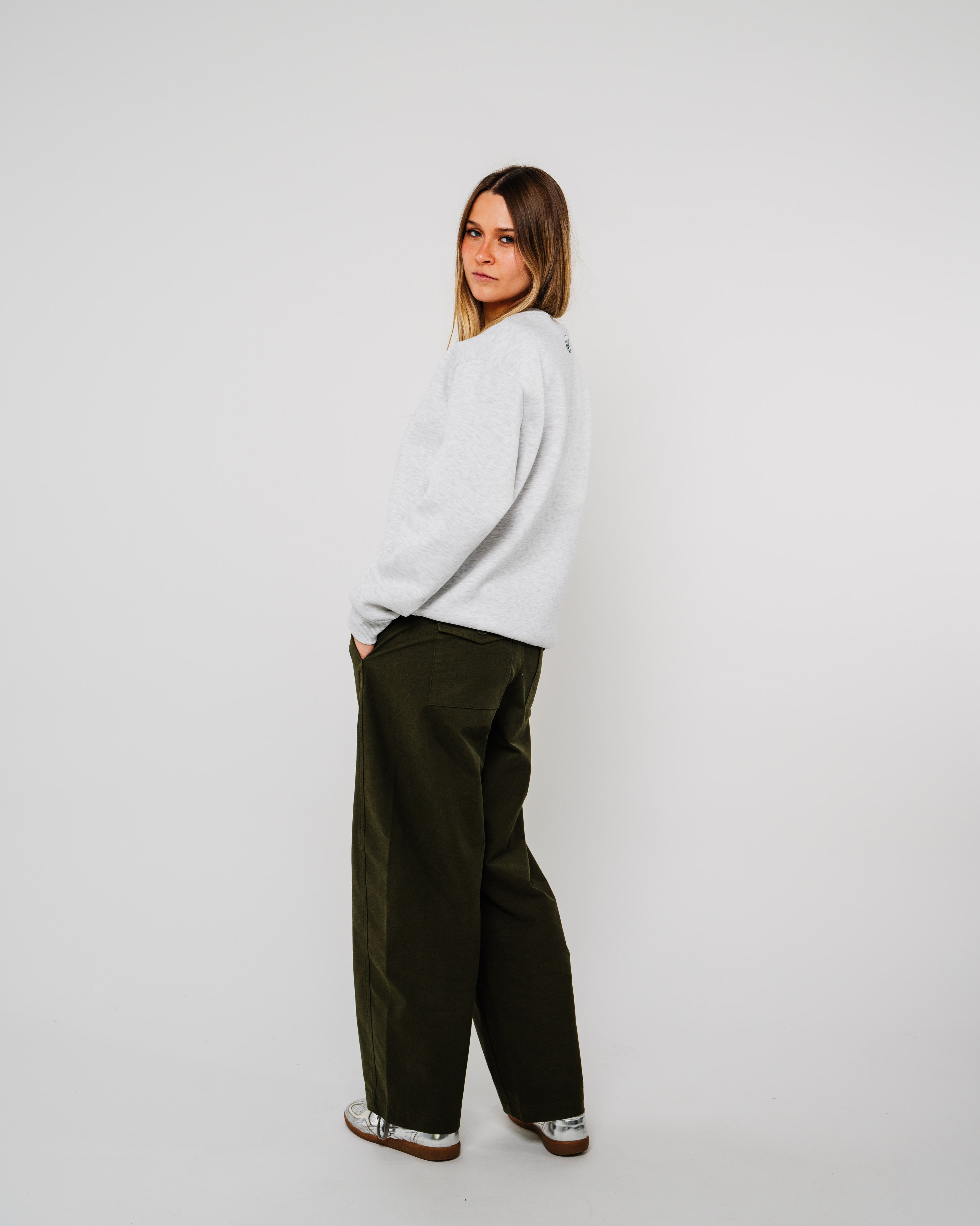 START YOUR DAY RIGHT GREY SWEATER