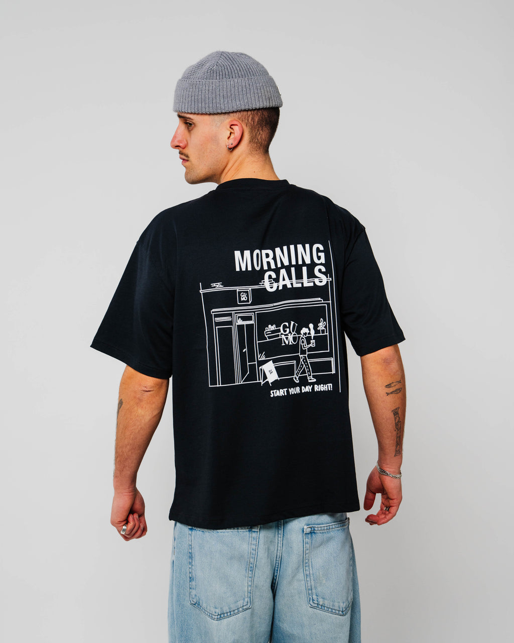 COFFEE SHOP GREY T-SHIRT