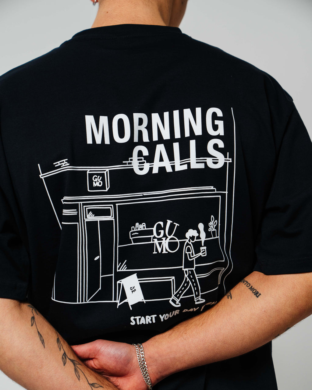 COFFEE SHOP GREY T-SHIRT