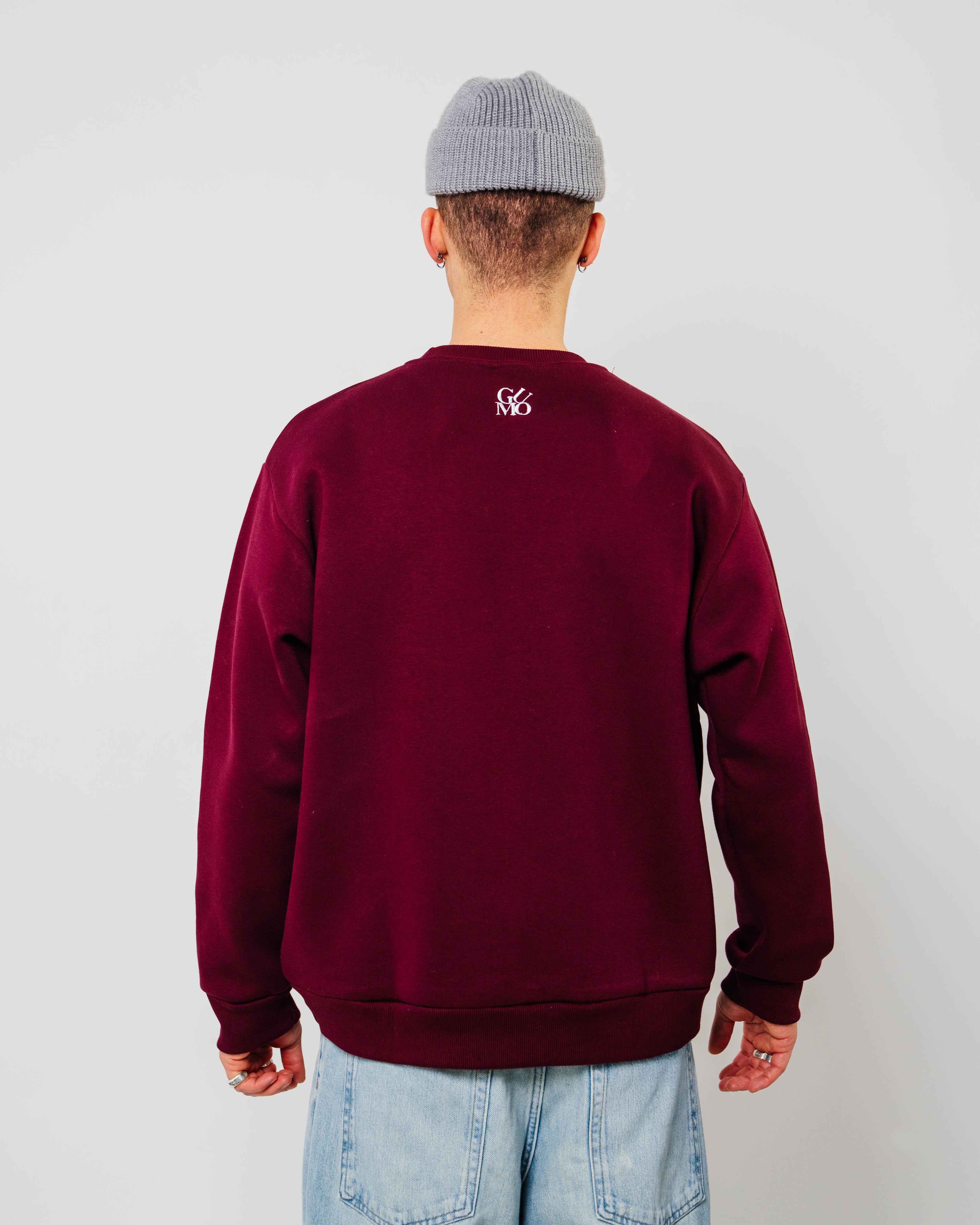 START YOUR DAY RIGHT BORDEAUX SWEATER